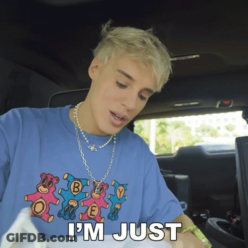 Man In Blue Shirt Saying Im Just GIF