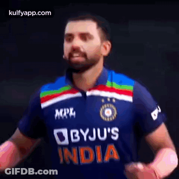 Man In Blue Shirt Saying India GIF