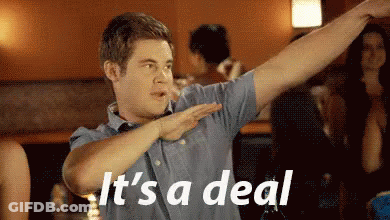 Man In Blue Shirt Saying It's A Deal GIF