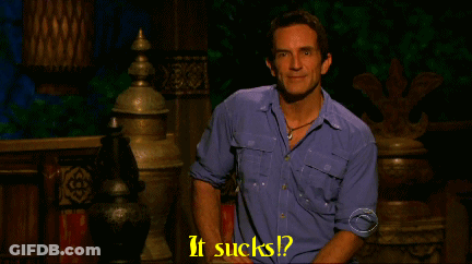 Man In Blue Shirt Saying It Sucks GIF