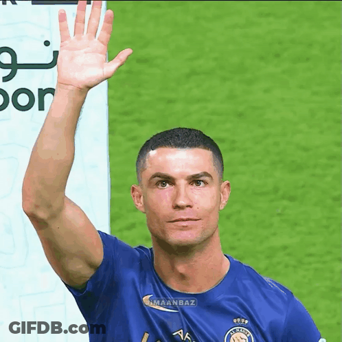 Man In Blue Shirt Saying Maanaz GIF