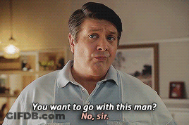 Man In Blue Shirt Saying No Sir GIF