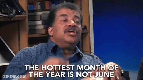 Man In Blue Shirt Saying Not June GIF