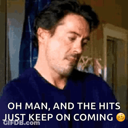 Man In Blue Shirt Saying Oh Man GIF