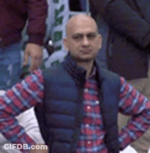 Man In Blue Shirt Saying Oh Man GIF