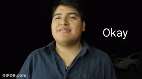 Man In Blue Shirt Saying Okay GIF