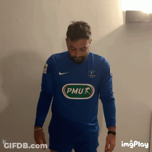 Man In Blue Shirt Saying PMU GIF