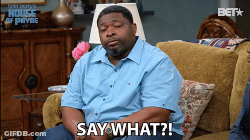 Man In Blue Shirt Saying Say What GIF