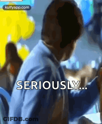 Man In Blue Shirt Saying Seriously GIF