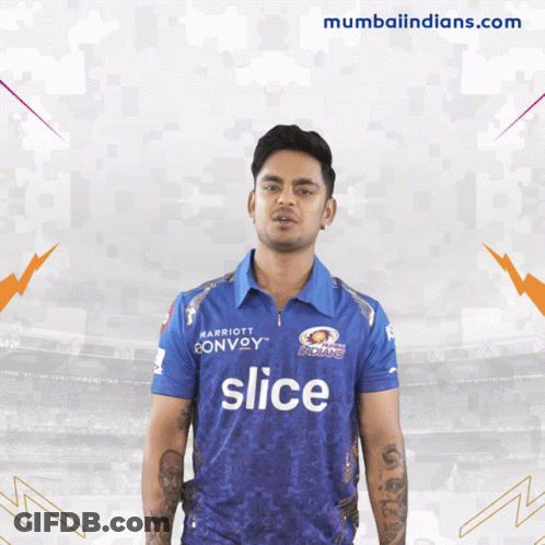 Man In Blue Shirt Saying Slice GIF