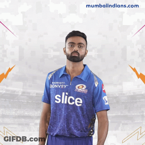 Man In Blue Shirt Saying Slice GIF