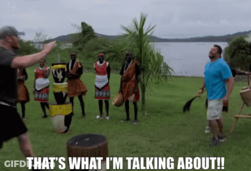 Man In Blue Shirt Saying That's What I'm Talking About GIF
