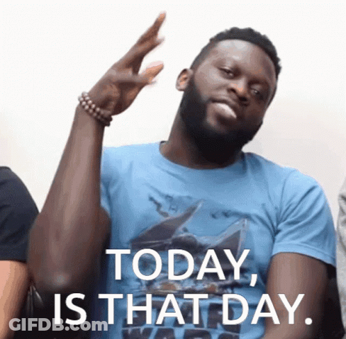 Man In Blue Shirt Saying Today Is That Day GIF