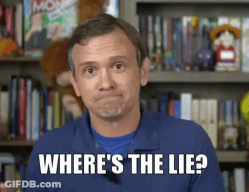 Man In Blue Shirt Saying Where's The Lie GIF
