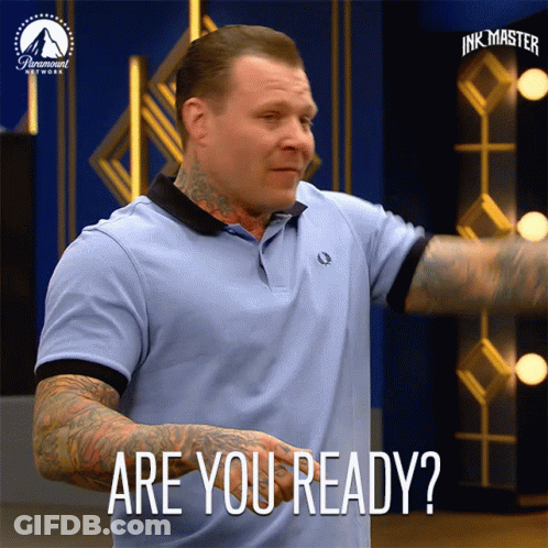 Man In Blue Shirt Says Are You Ready GIF