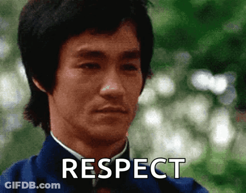 Man In Blue Shirt Says Respect GIF
