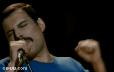 Man In Blue Shirt Singing GIF