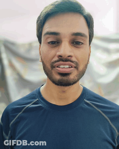 Man In Blue Shirt Smiling GIF