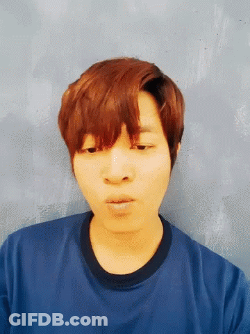 Man In Blue Shirt Smiling Funny Face GIF