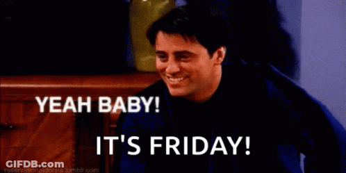 Man In Blue Shirt Smiling Saying It's Friday GIF