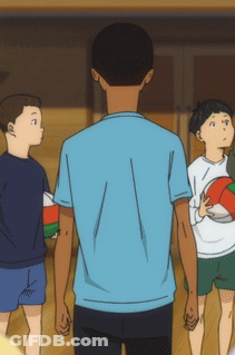 Man In Blue Shirt Standing In Front Of Kids GIF