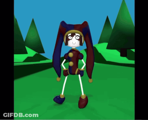 Man In Blue Shirt Swinging Golf Club On Green GIF