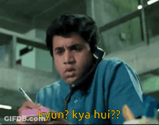 Man In Blue Shirt Talking Phone Writing Kyun Kya Hui GIF