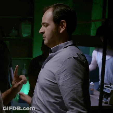 Man In Blue Shirt Talking To Another Man GIF