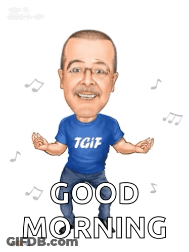 Man In Blue Shirt TGIF GIF