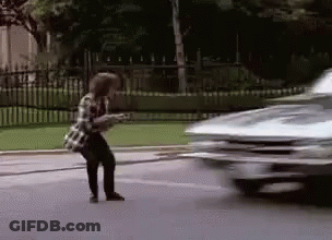Man In Blue Shirt Throwing Flag At Baseball Game Score 2-1 GIF