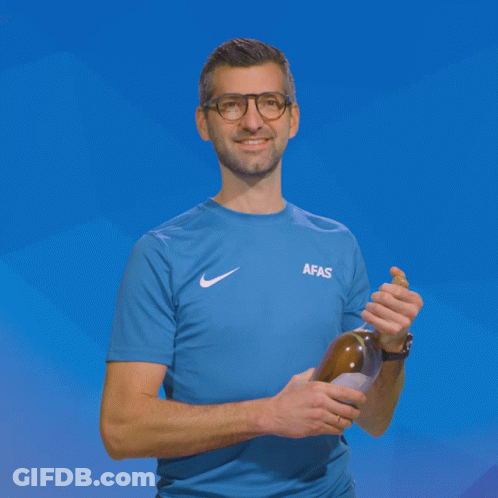 Man In Blue Shirt With Afas GIF