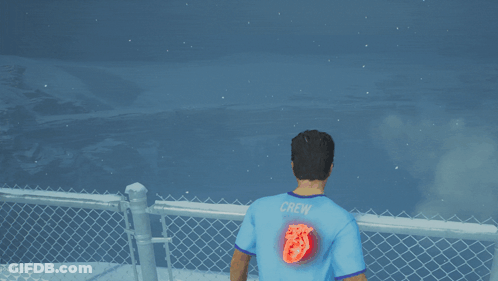Man In Blue Shirt With Crew GIF