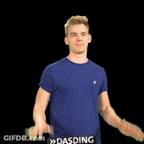 Man In Blue Shirt With Dasding GIF