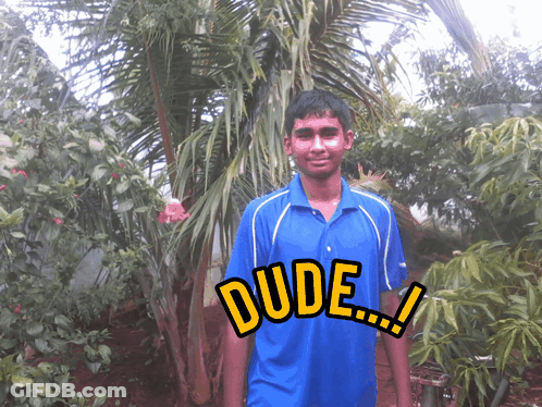Man In Blue Shirt With Dude GIF