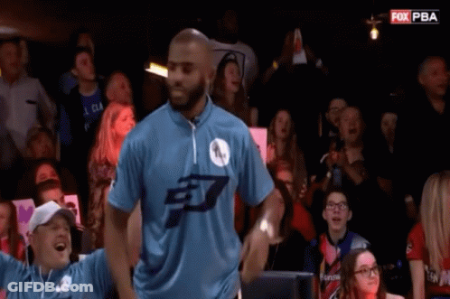 Man In Blue Shirt With E7 GIF