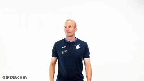 Man In Blue Shirt With EC GIF