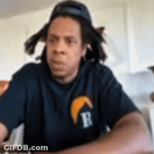 Man In Blue Shirt With Letter R GIF