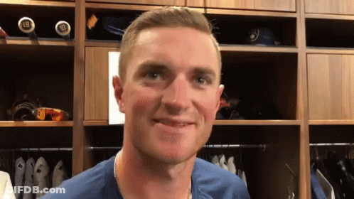 Man In Blue Shirt With Number 19 GIF