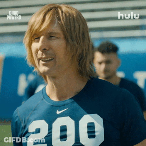 Man In Blue Shirt With Number 200 GIF