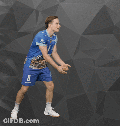 Man In Blue Shirt With Number 8 GIF