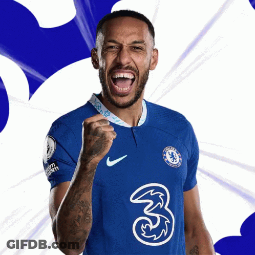 Man In Blue Shirt With Number Three GIF