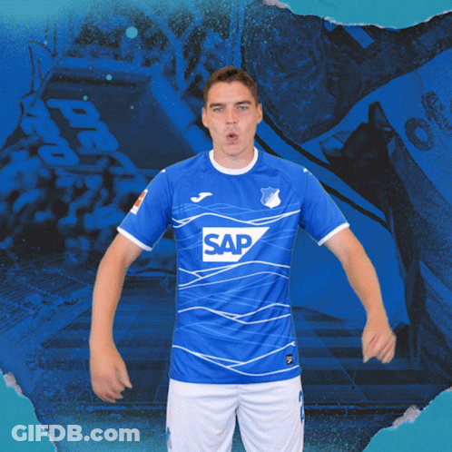 Man In Blue Shirt With SAP GIF