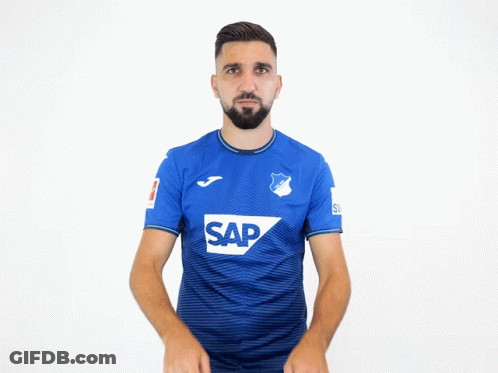 Man In Blue Shirt With Sap GIF