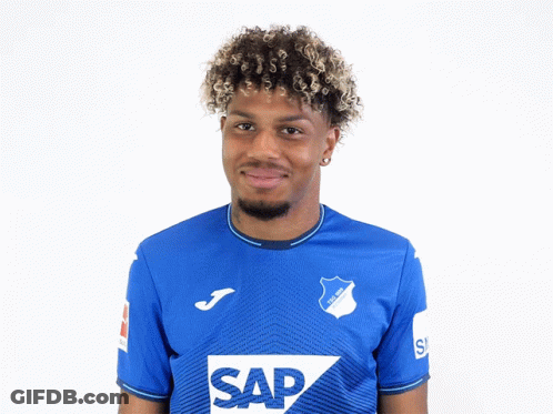 Man In Blue Shirt With Sap On Front GIF