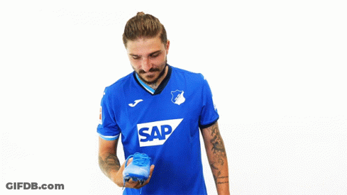 Man In Blue Shirt With Sap GIF