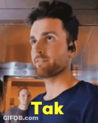 Man In Blue Shirt With Tak GIF