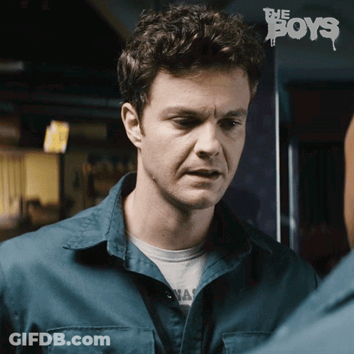 Man In Blue Shirt With The Boys Sign GIF