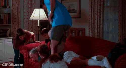 Man In Blue Shirt With UCSD GIF