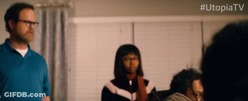 Man In Blue Shirt With #Utopiatv GIF