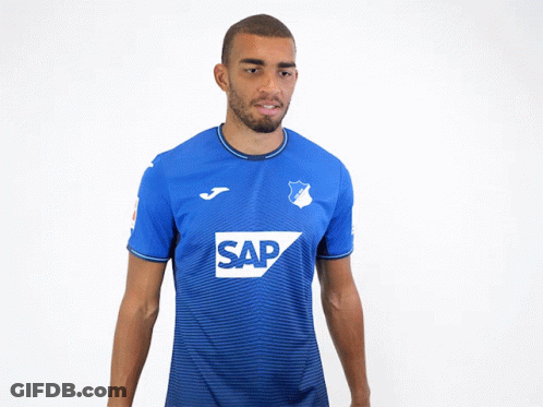 Man In Blue Shirt With Word Sap GIF